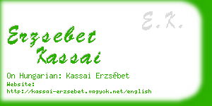 erzsebet kassai business card